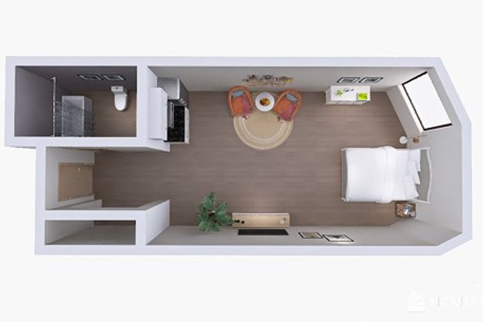 comfortable and well-designed senior living bedroom